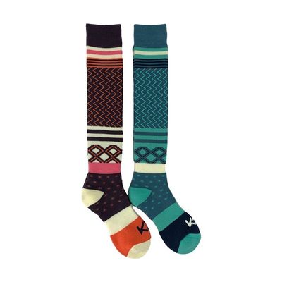 Τυπώστε πρότυπο Γυναίκες Wool Skiing Knee Warm Long Sports Tricked Socks Σκληρές αθλητικές κάλτσες