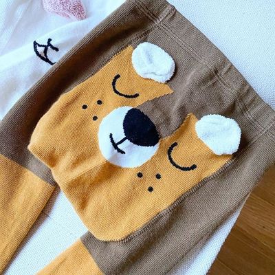 2-4 έτη Παιδικά στενά leggings με χαριτωμένο μοτίβο παχύ και φιλικό προς το δέρμα σε πέντε χρώματα