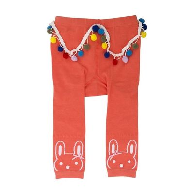 Ζεστά ροζ εκτυπωμένα μωρά Κοριτσάκια Leggings 2-3 ετών Παιδιά Χτενισμένα Βαμβάκι Παιδιά μαλακά Tights