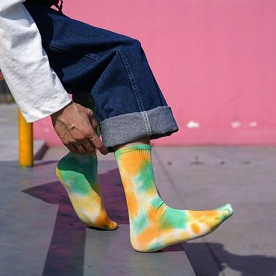 UNISEX 37-44 EU Μέγεθος Tie Dye Thin Candy Color Print Custom Cotton Tube Αθλητικές κάλτσες