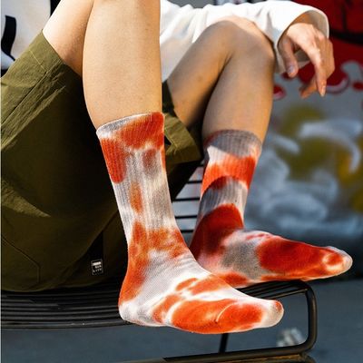 UNISEX 37-44 EU Μέγεθος Tie Dye Thin Candy Color Print Custom Cotton Tube Αθλητικές κάλτσες