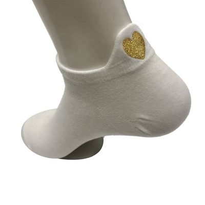5% Spandex υφάσματα Γυναικεία κάλτσες με καρδιακή κέντραση Πνευστική και άνετη