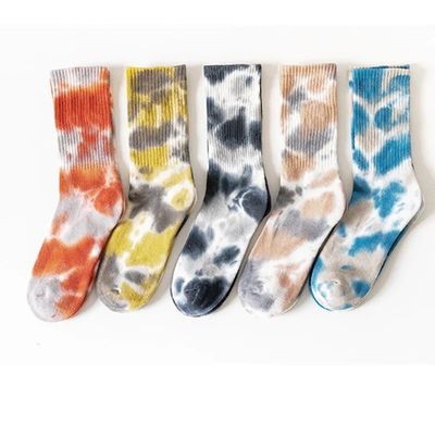 Κανονικό στυλ Tie Dye Cotton Αθλητικές κάλτσες συμπίεσης για ενεργό τρόπο ζωής