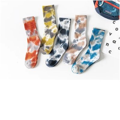 Κανονικό στυλ Tie Dye Cotton Αθλητικές κάλτσες συμπίεσης για ενεργό τρόπο ζωής