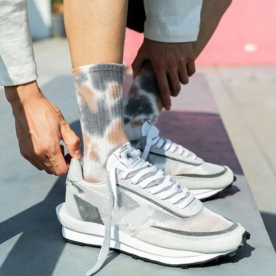 Κανονικό στυλ Tie Dye Cotton Αθλητικές κάλτσες συμπίεσης για ενεργό τρόπο ζωής