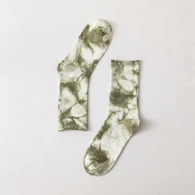 20 χρώματα Crew Oem Tie Dye Unisex κάλτσες βαμβάκι πολυεστέρα Spandex αθλητικές κάλτσες άμεση προμήθεια
