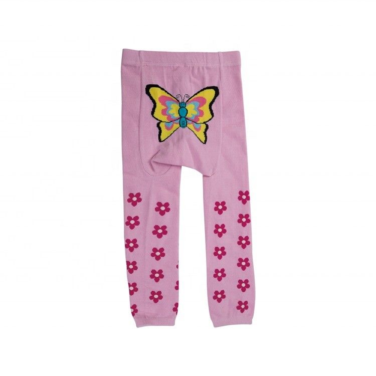 Ζεστά ροζ εκτυπωμένα μωρά Κοριτσάκια Leggings 2-3 ετών Παιδιά Χτενισμένα Βαμβάκι Παιδιά μαλακά Tights