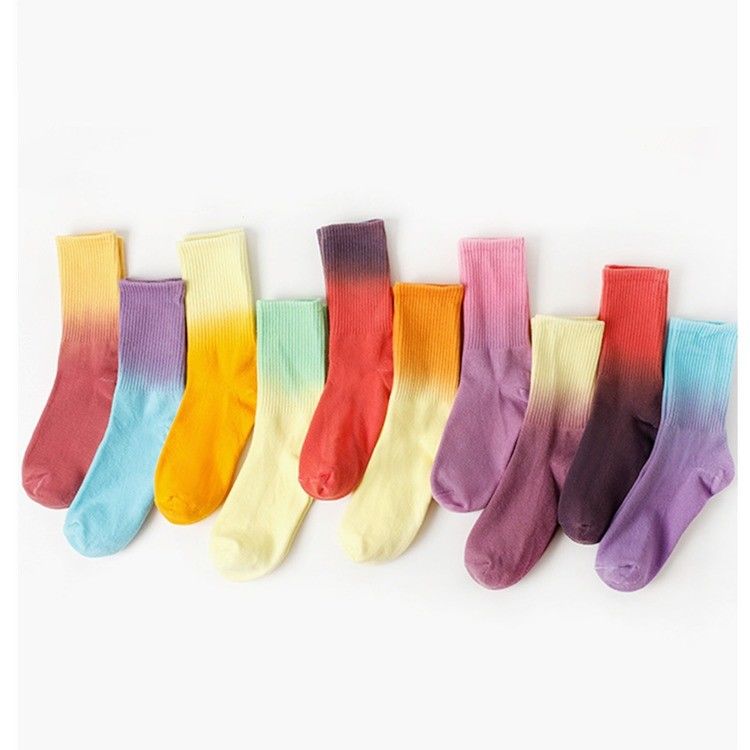 75% βαμβακερό ύφασμα Mid Calf Crew Tie Dye Socks για Unisex σε 39-42 EU μέγεθος