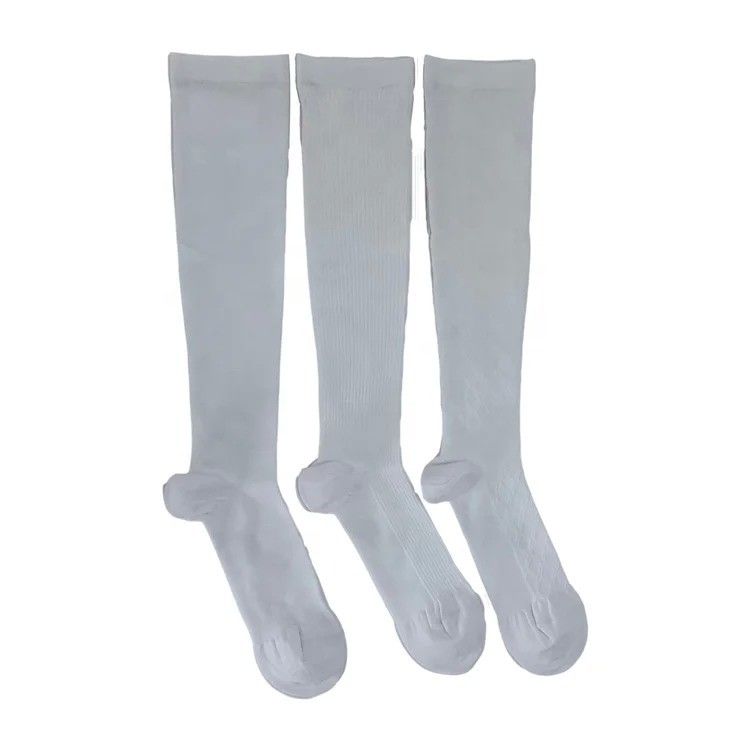 Χειμερινό Custom Warm Long Compression πάνω από το Γόνατο κάλτσες για γυναίκες με λευκό πόδι υψηλό