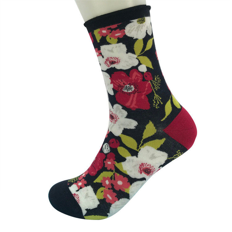 Καθημερινή φόρεση Unisex κάλτσες Πλούσιες Floret κάλτσες αστραγάλων στις γυναίκες Jacquard Bambu Design