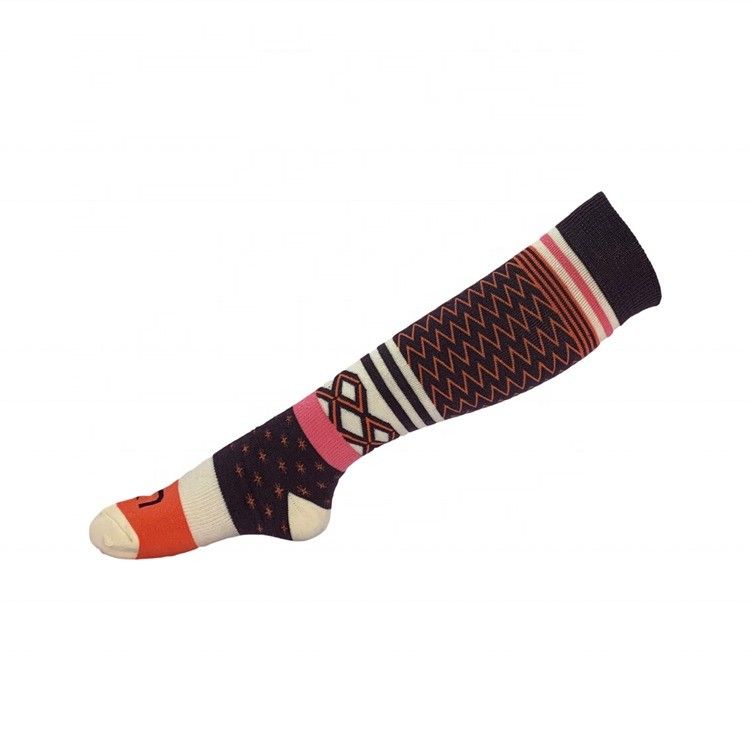Πορτοκαλί Custom Warm Comfortable Lady Knee Thick Wool Long Sports Knitted Socks Women Knee High Socks Πορτοκαλί για γυναίκες